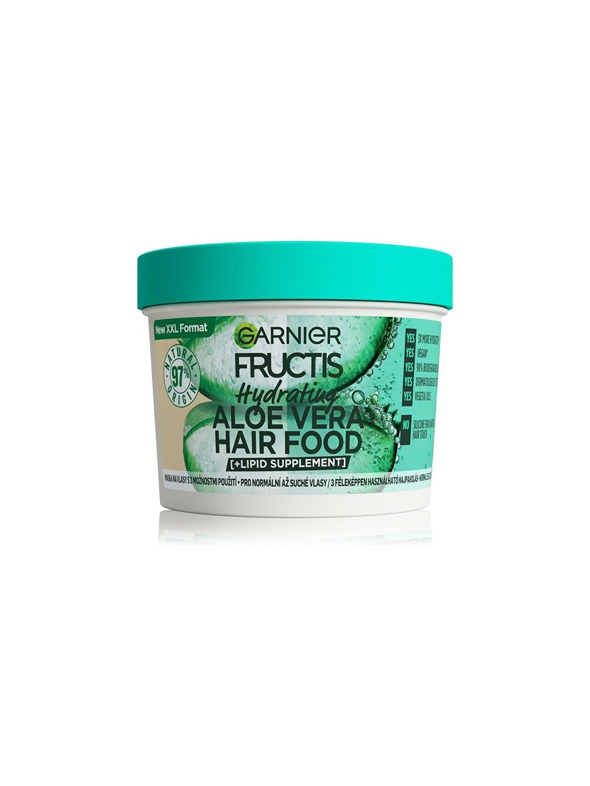 GARNIER Maschera idratante per capelli da normali a secchi Fructis Aloe Vera Hair Food 390 ml donna 400ml