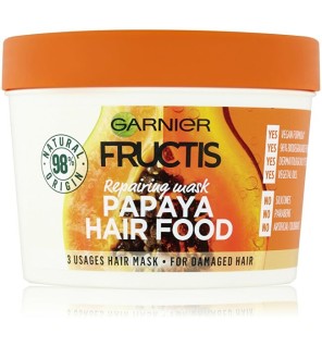Maschera ristrutturante per capelli danneggiati Fructis Papaya Hair Food 390 ml