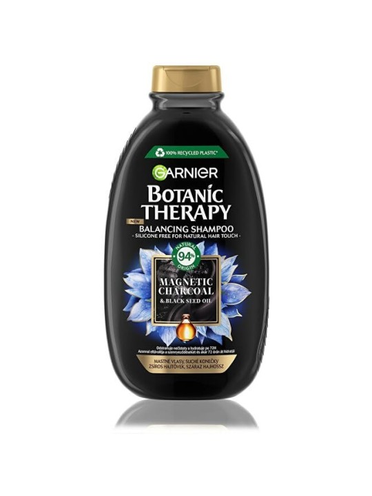Shampoo al carbone magnetico e olio di semi neri capelli grassi con punte secche 400ml