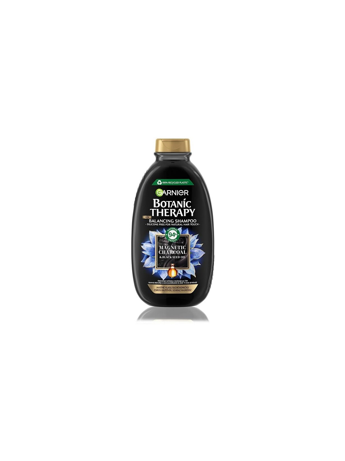 Shampoo al carbone magnetico e olio di semi neri capelli grassi con punte secche 400ml