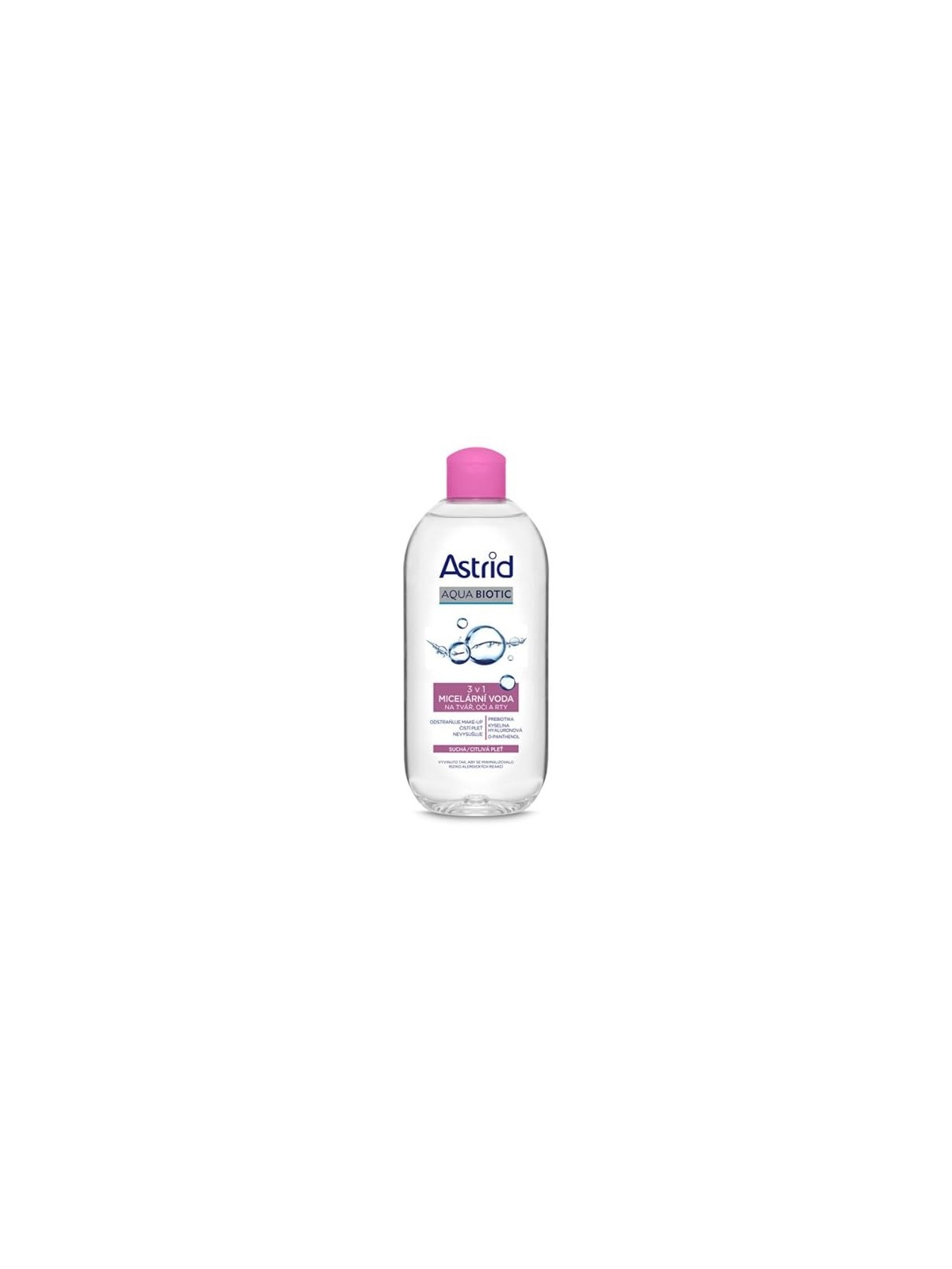 Acqua micellare 3 in 1 per viso occhi e labbra per pelli secche e sensibili Aqua Biotic donna 400ml