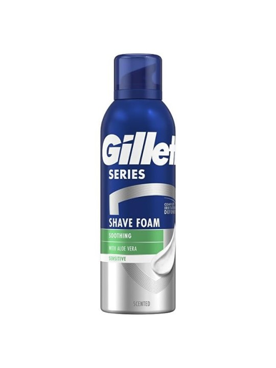 Gillette Schiuma da barba lenitiva allaloe vera della serie Sensitive uomo 200ml