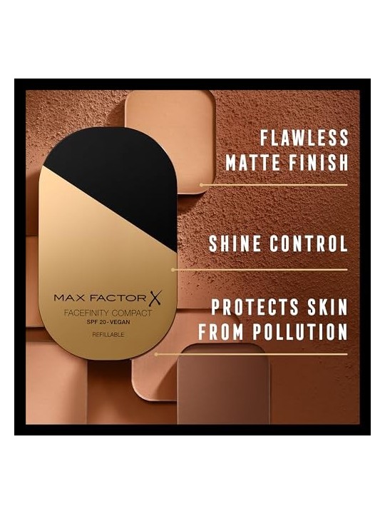 Max Factor Facefinity Compact SPF20 ricarica 10 g donna 003 Natural Rose
