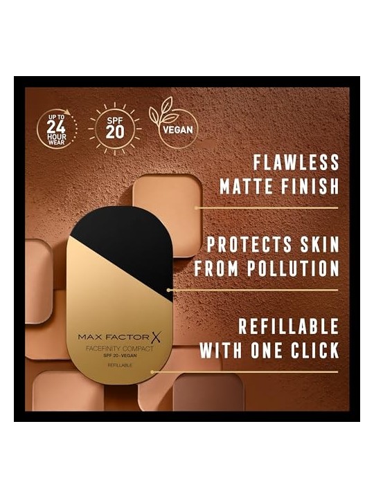 Max Factor Facefinity Compact Foundation SPF20 007 Bronze 10 g donna