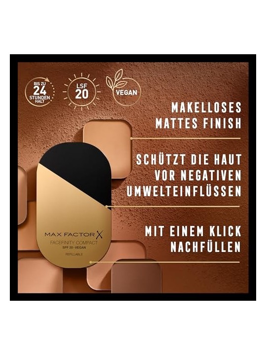 Max Factor Facefinity Compact Foundation 10g Numero 008 Toffee