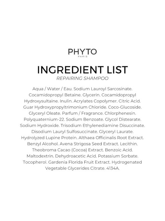 Phyto Phytokeratine Repairing Shampoo 250ml