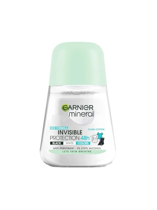 GARNIER Invisible Protection 48H Clean Cotton Women Roll-On 50ml