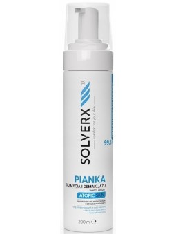 SOLVERX Atopic Skin schiuma per lavare e struccare viso e occhi per pelle atopica 200ml