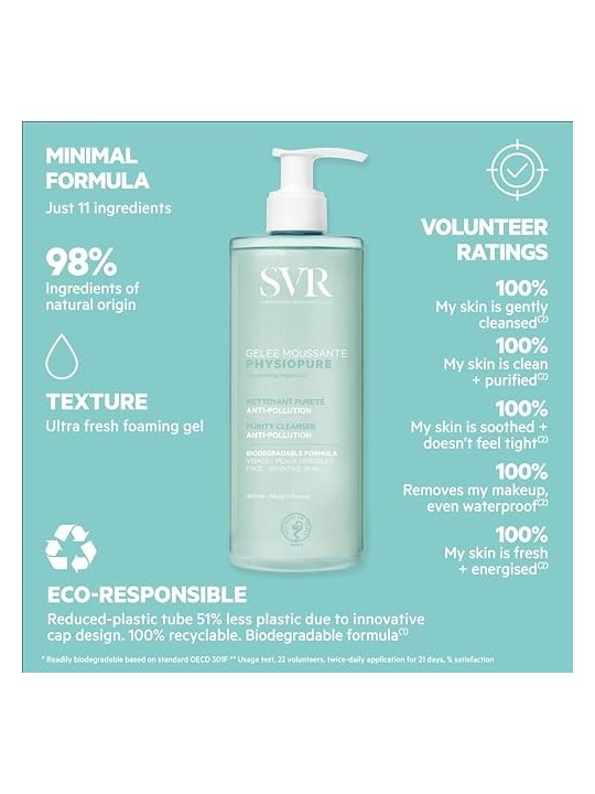 SVR Laboratoire Physiopure Purity Cleanser Foam Face Wash for Women