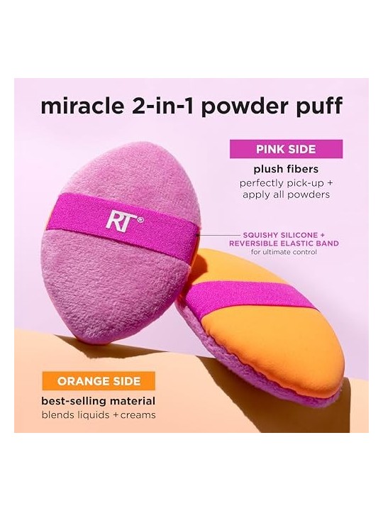 Duo piumino per cipria Miracle 2in1 Real Techniques