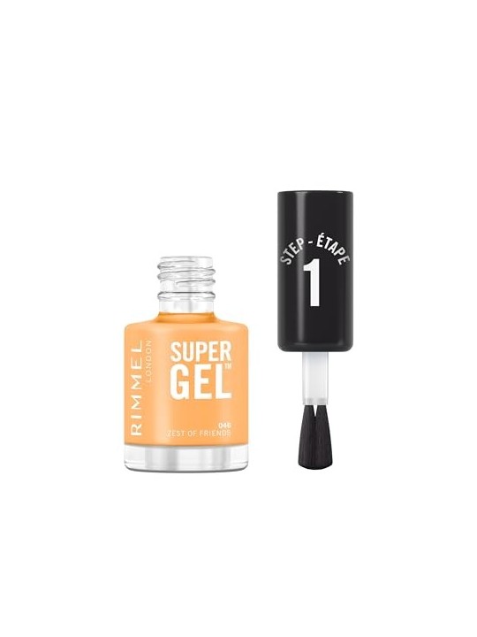 Rimmel Super Gel STEP1 Smalto semipermanente 12 ml donna 046 Zest Of Friends