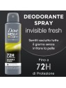 Dove Men Care Antitraspirante Advanced Invisible Fresh 72H uomo 150ml