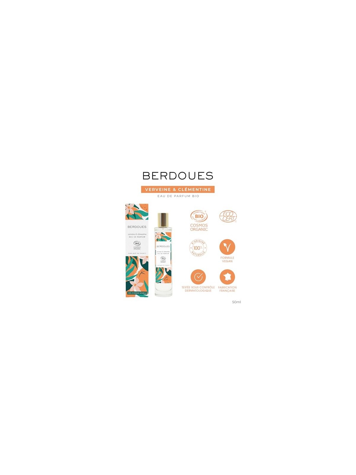 Berdoues Verbena  Clementine Eau De Parfum 50ml unisex