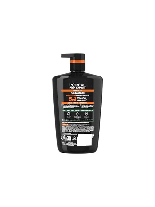 L'Orï¿½ï¿½al Doccia Men Expert Pure Carbon Totan Clean Carbon uomo 1000ml