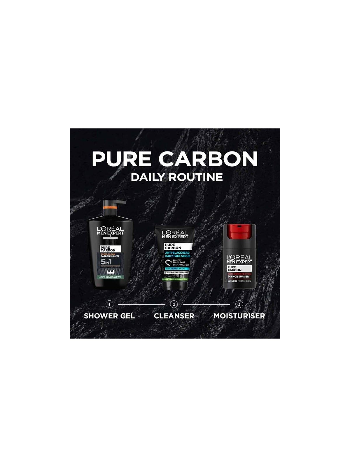 L'Orï¿½ï¿½al Doccia Men Expert Pure Carbon Totan Clean Carbon uomo 1000ml