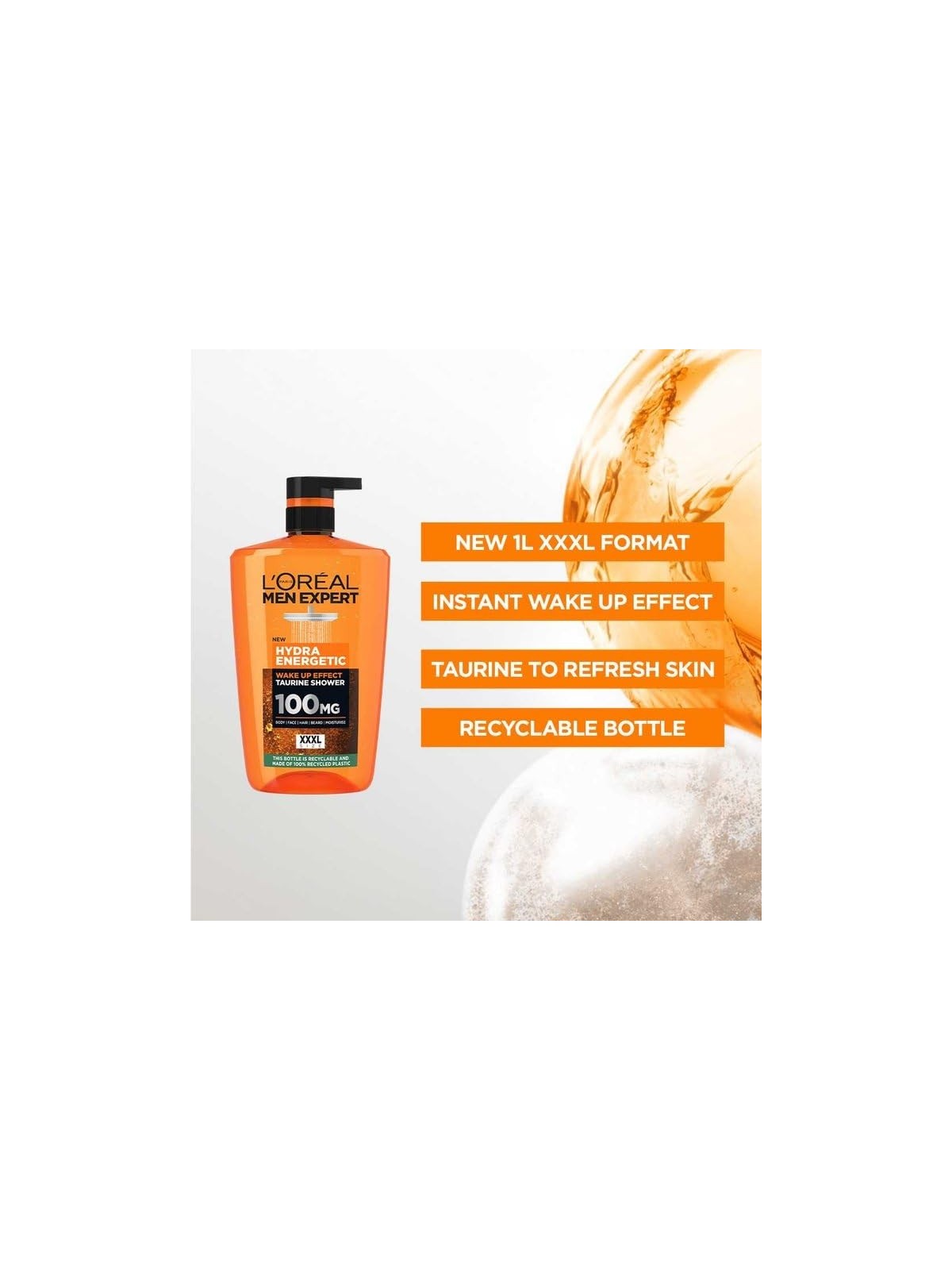 Gel doccia uomo L'Orï¿½ï¿½al Men Expert Hydra Energetic 1000ml