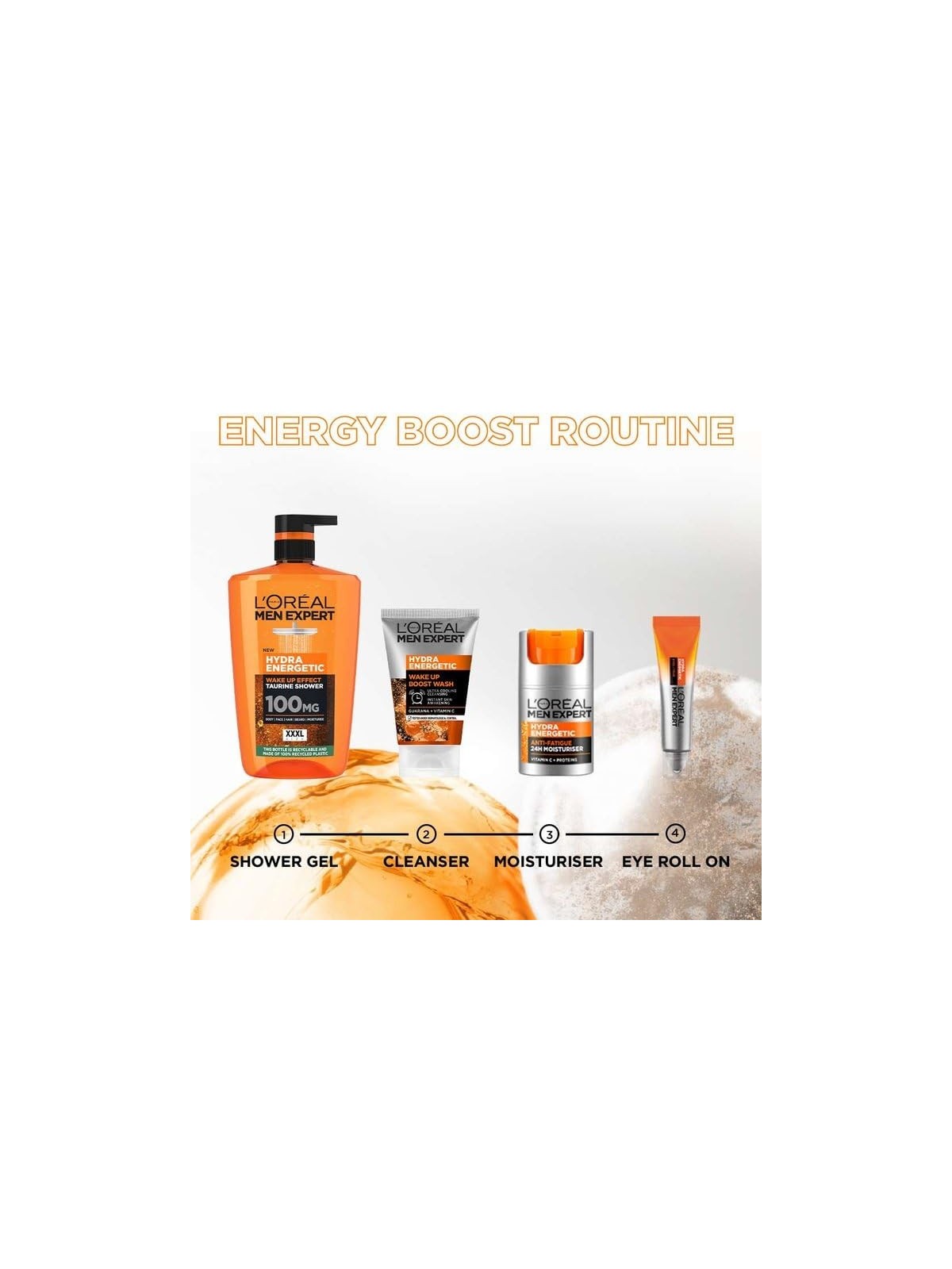 Gel doccia uomo L'Orï¿½ï¿½al Men Expert Hydra Energetic 1000ml