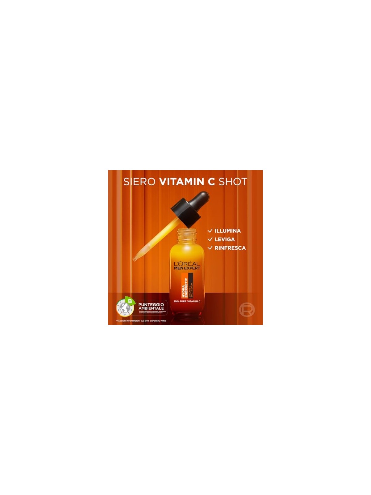LOrï¿½ï¿½al Men Expert Hydra Energetic Vitamin C Shot Serum Siero contro i segni di affaticamento della pelle uomo 30ml