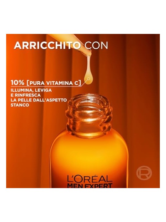 LOrï¿½ï¿½al Men Expert Hydra Energetic Vitamin C Shot Serum Siero contro i segni di affaticamento della pelle uomo 30ml