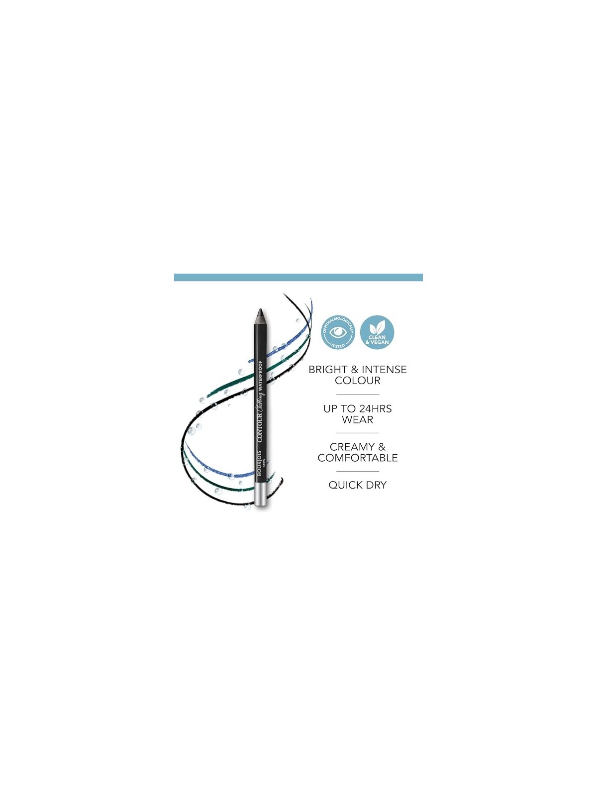 Bourjois Contour Clubbing Waterproof Eye Pencil 1,2g Numero 46 Bleu Neon