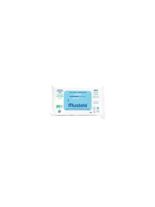 Salviette Compostabili Mustela Cleansing Water 60 pcs