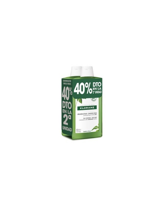 Klorane A LA ORTIGA BIO Sebum-Regulating Shampoo Duo 2 x 400ml