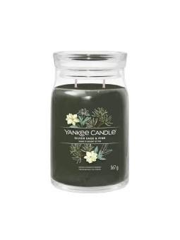 Yankee Candle Candela firmata argento salvia e pino 567.0g
