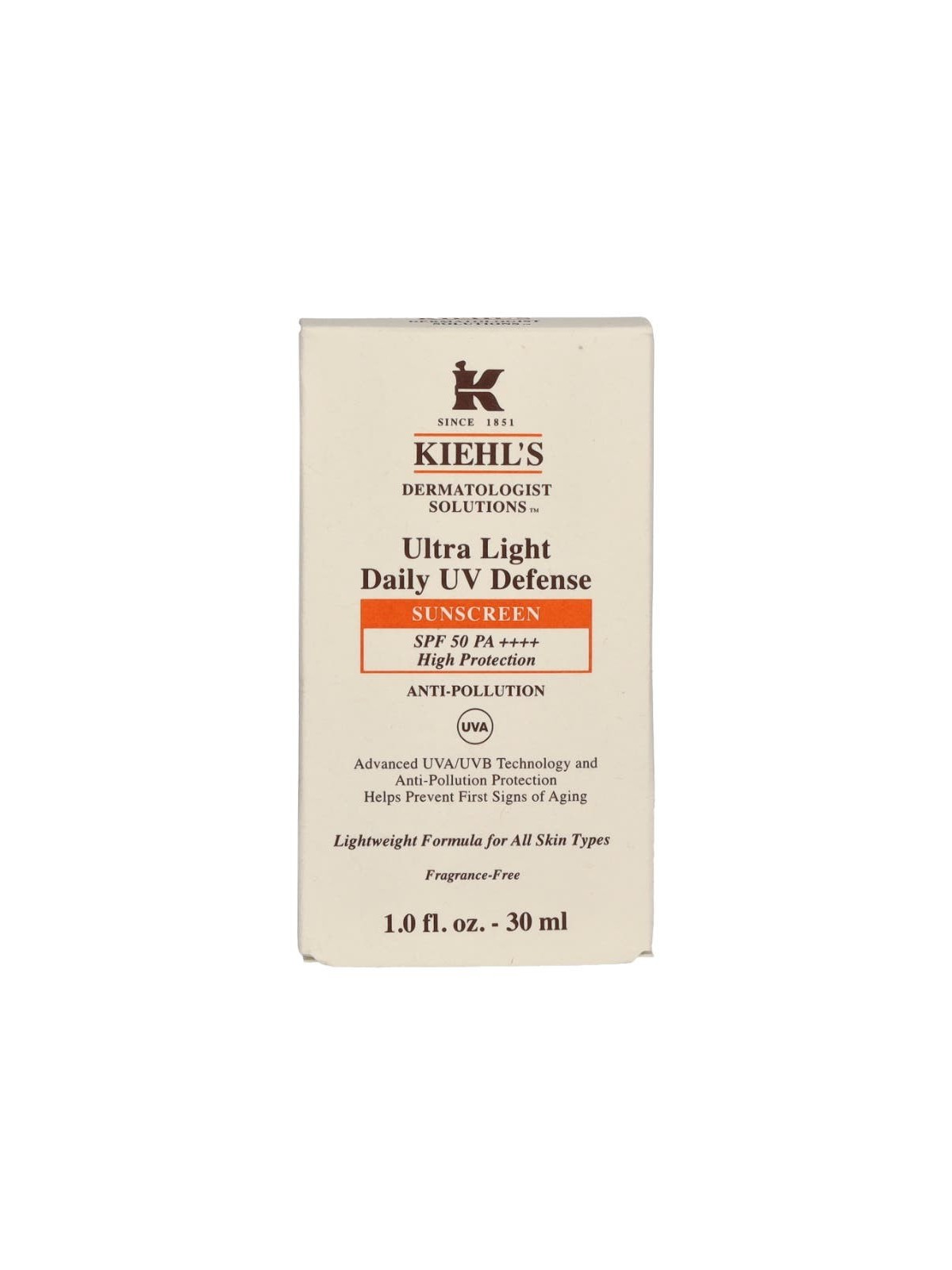 Kiehl's Ultra Light Daily UV Defense Sunscreen SPF50 30ml