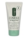Clinique All About Clean 2-in-1 Detergente Esfoliante Jelly gel detergente viso delicato pulizia profonda 150ml