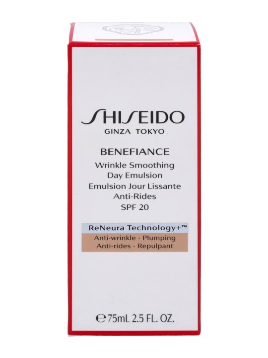 Emulsione giorno Shiseido Benefiance Wrinkle Smoothing SPF20 donna 75ml