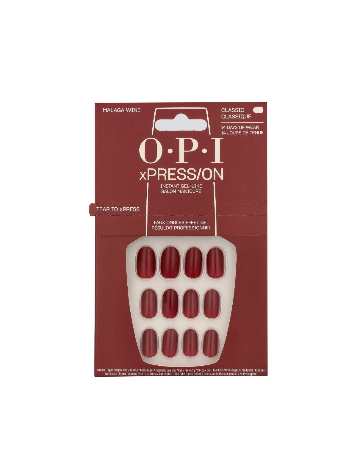 OPI Xpress-On Nail Art 30 unitï¿½ï¿½ Malaga Wine