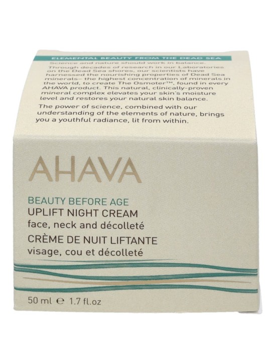 Ahava Beauty Before Age Uplift Night Cream donna 50ml Face, Neck and Decollete