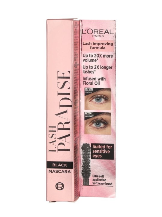 LOrï¿½ï¿½al Mascara Comprimente ed Estendente Paradise Mascara Extatic 64 ml donna Black