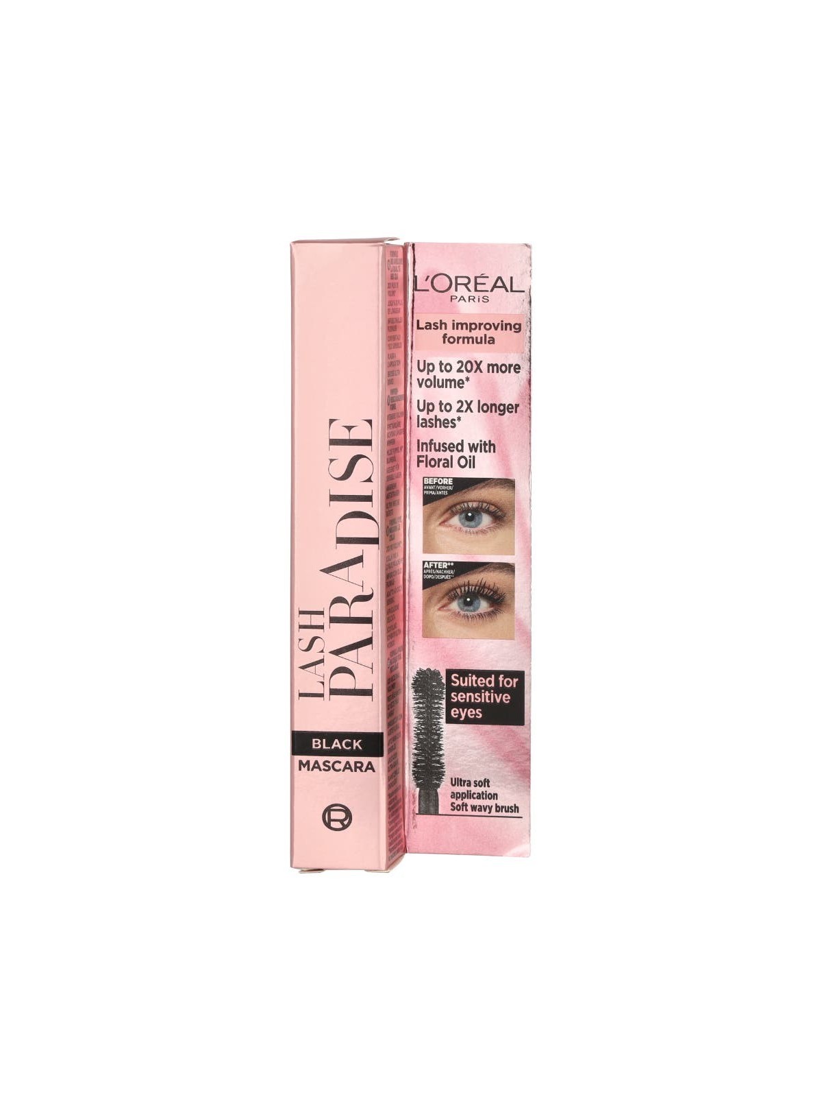 LOrï¿½ï¿½al Mascara Comprimente ed Estendente Paradise Mascara Extatic 64 ml donna Black