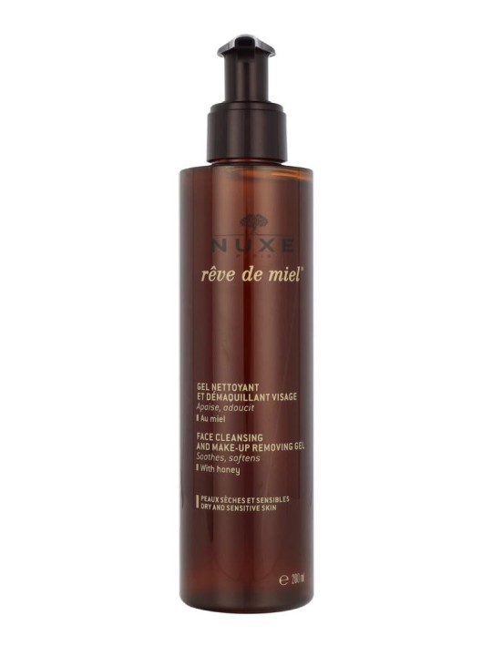 Nuxe Reve De Miel Face Cleansing & Makeup Removing Gel donna 200ml Dry And Sensitive Skin, With Honey And Sunflower