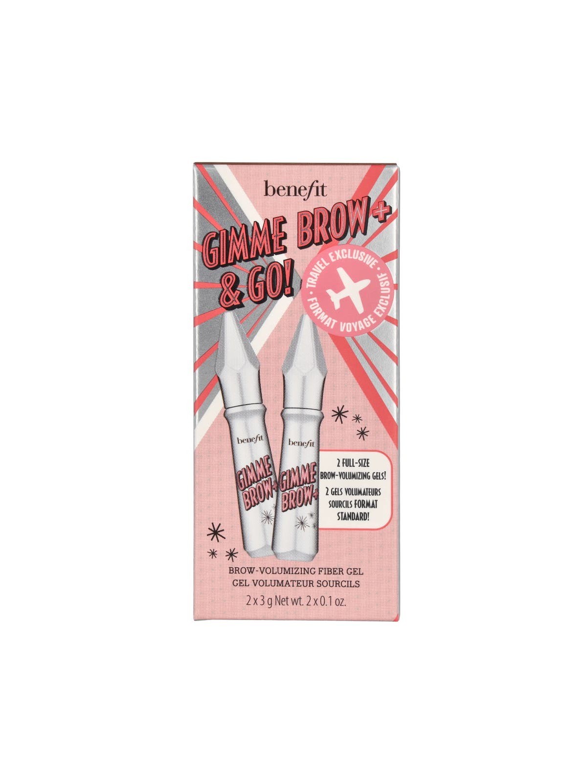 Benefit Gimme Brow & Go Brow Volumizing Fiber Gel Set donna 6g 2x3gr Gimme Brow Fiber Gel