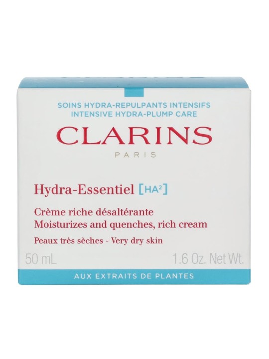 Clarins Crema idratante da giorno per pelli molto secche Hydra Essentiel Idrata e Disseta Crema Ricca 50ml donna Clarins www.ess