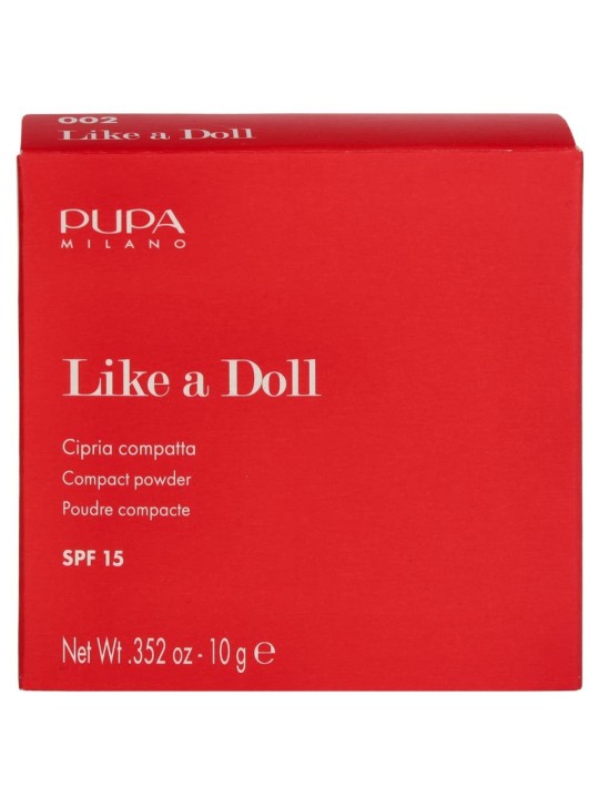 Pupa Like A Doll Nude Skin Compact Powder SPF15 donna 10g Numero 002 Sublime Nude - For All Skin Types Pupa Milano www.essenzeto
