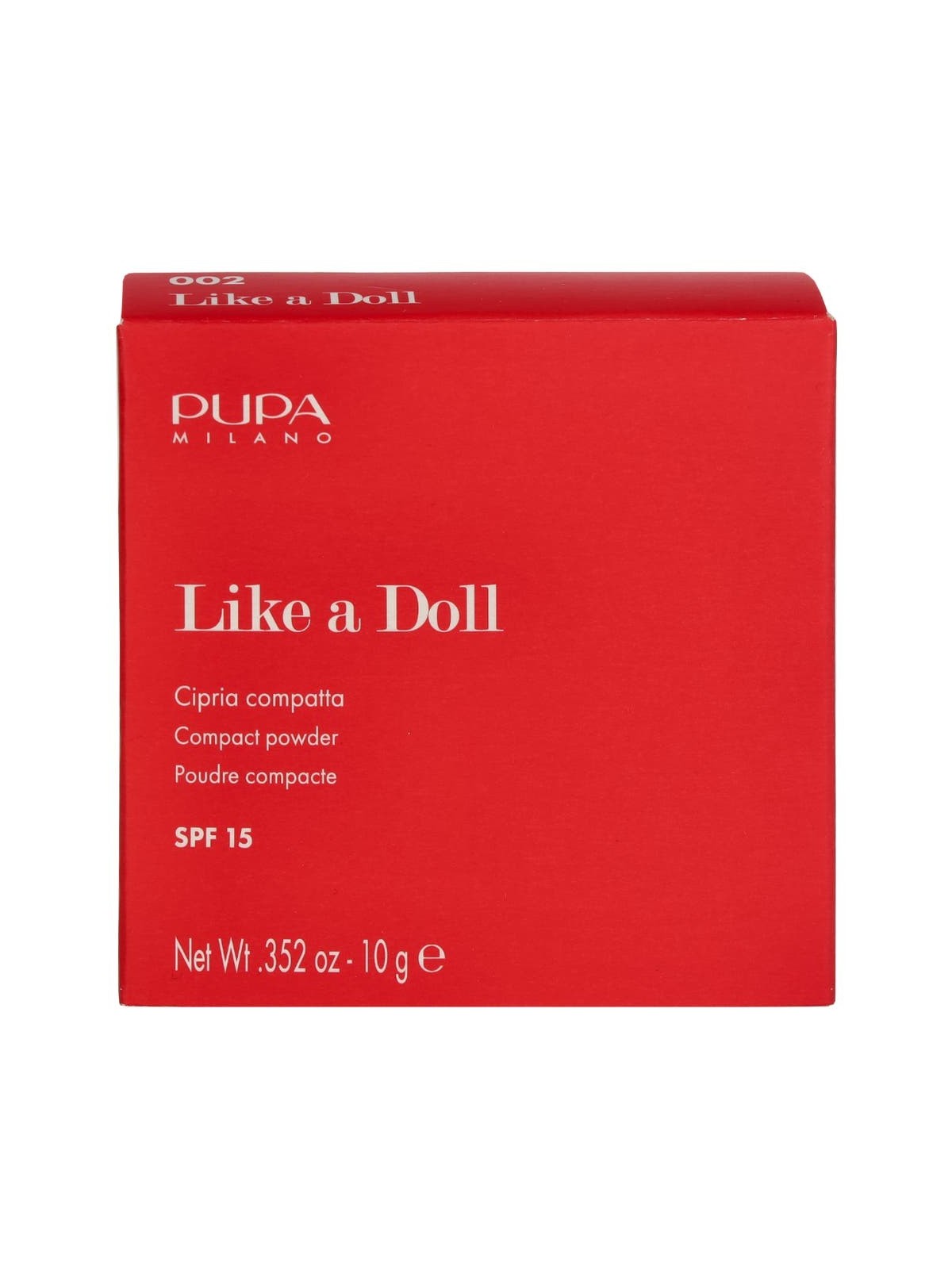 Pupa Like A Doll Nude Skin Compact Powder SPF15 donna 10g Numero 002 Sublime Nude - For All Skin Types Pupa Milano www.essenzeto