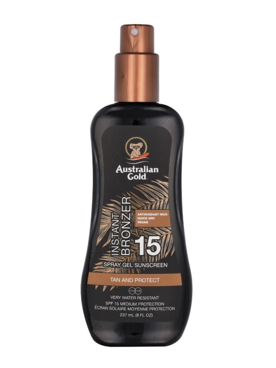 Australian Gold Spray Gel Instant Bronzer SPF15 237ml Australian Gold www.essenzetotalstyle.com 
