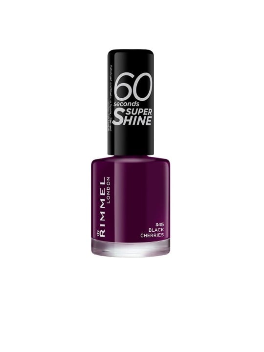 Smalto Rimmel 60 Seconds Super Shine 8 ml 345 Black Cherries