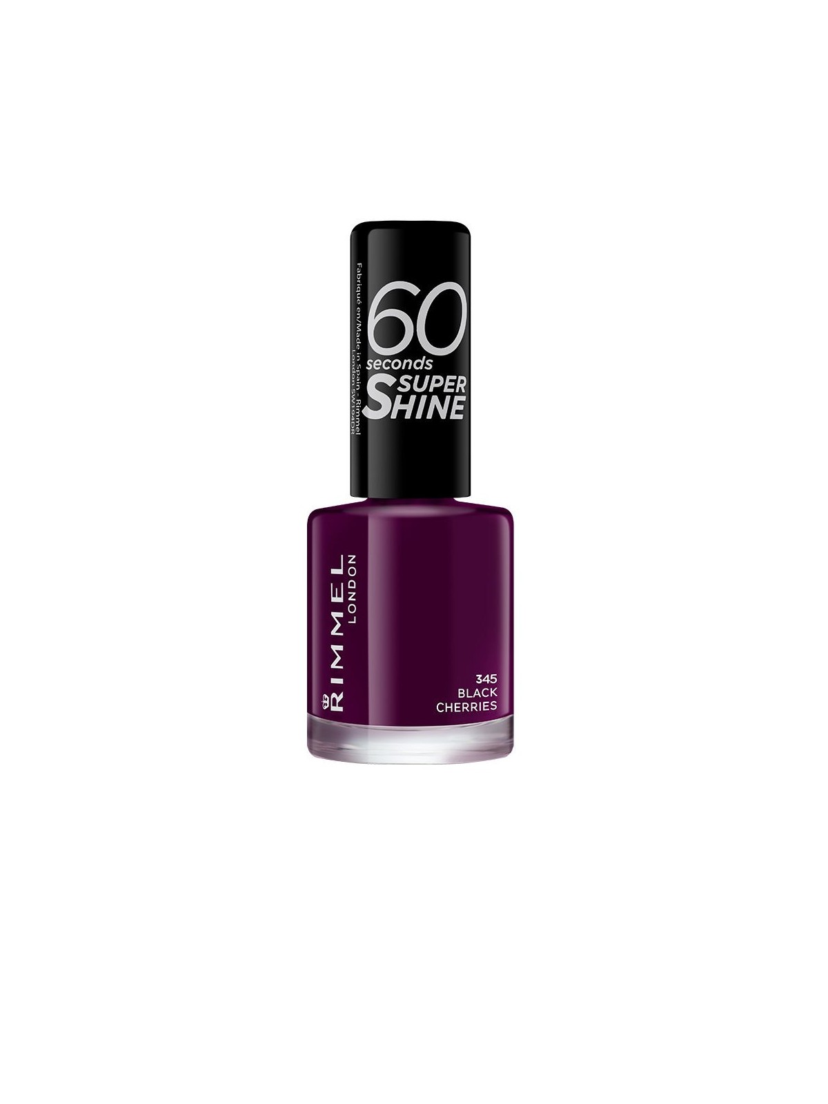 Smalto Rimmel 60 Seconds Super Shine 8 ml 345 Black Cherries