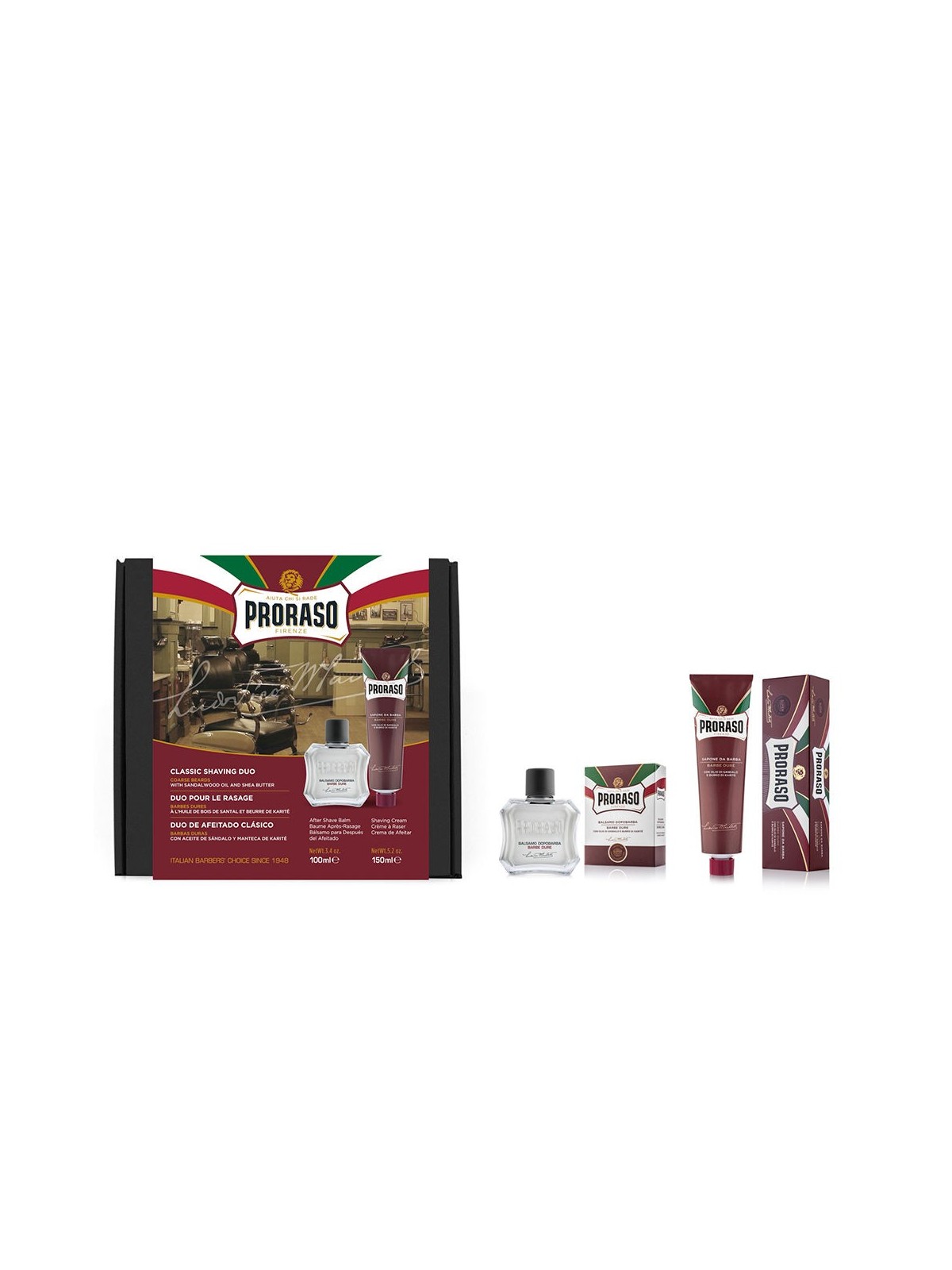 Proraso BARBE DURE CLASSIC SHAVE LOT 2 unit uomo