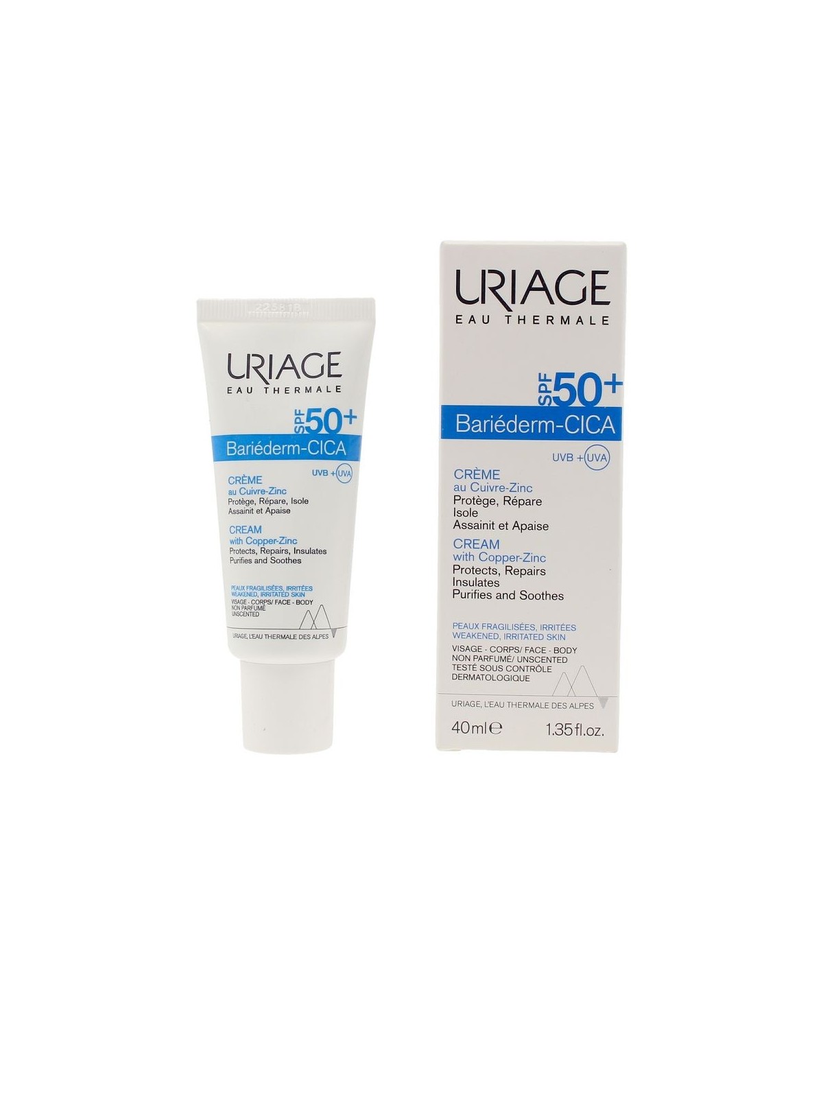 Crema Uriage BARIï¿½ï¿½DERM cica SPF50 40ml donna