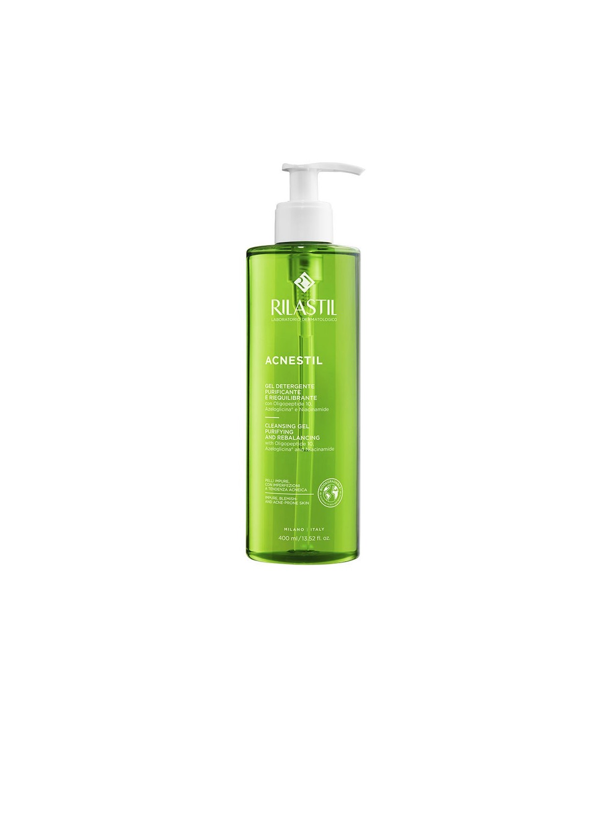 Gel Detergente Rilastil Acnestil per pelle mista e grassa 400ml