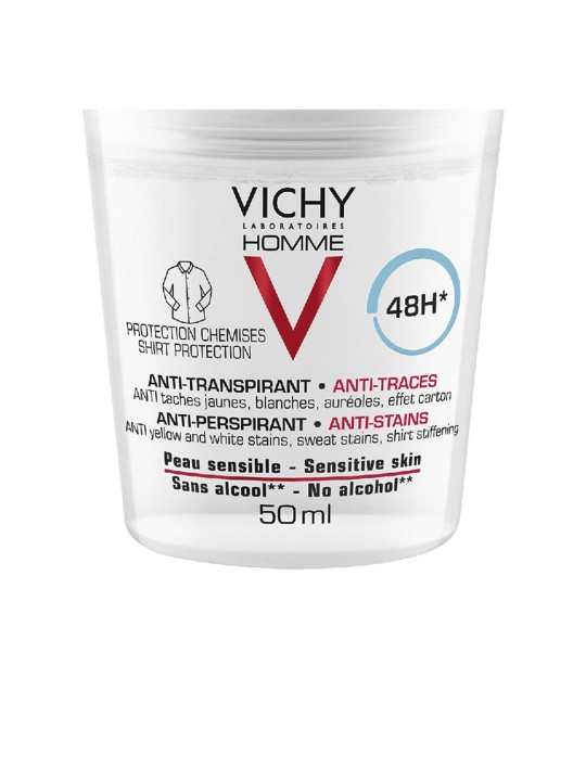 Vichy Homme 48H Anti-Transpirant Deo Roll-On uomo 50ml Anti-Traces