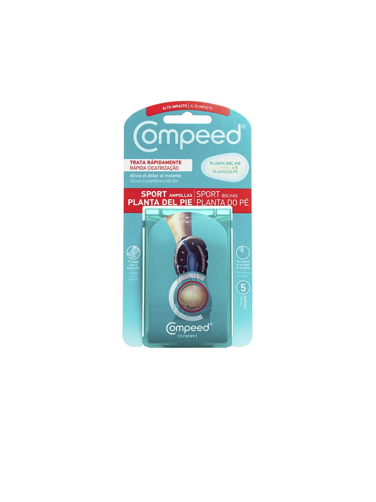 Compeed Sport Cerotti per Vesciche su Planta del Piede 5 Pezzi Unisex