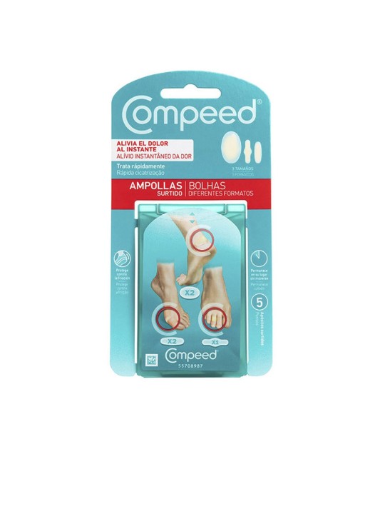 Compeed VESCICHE assortiti 3 misure 5 medicazioni unisex