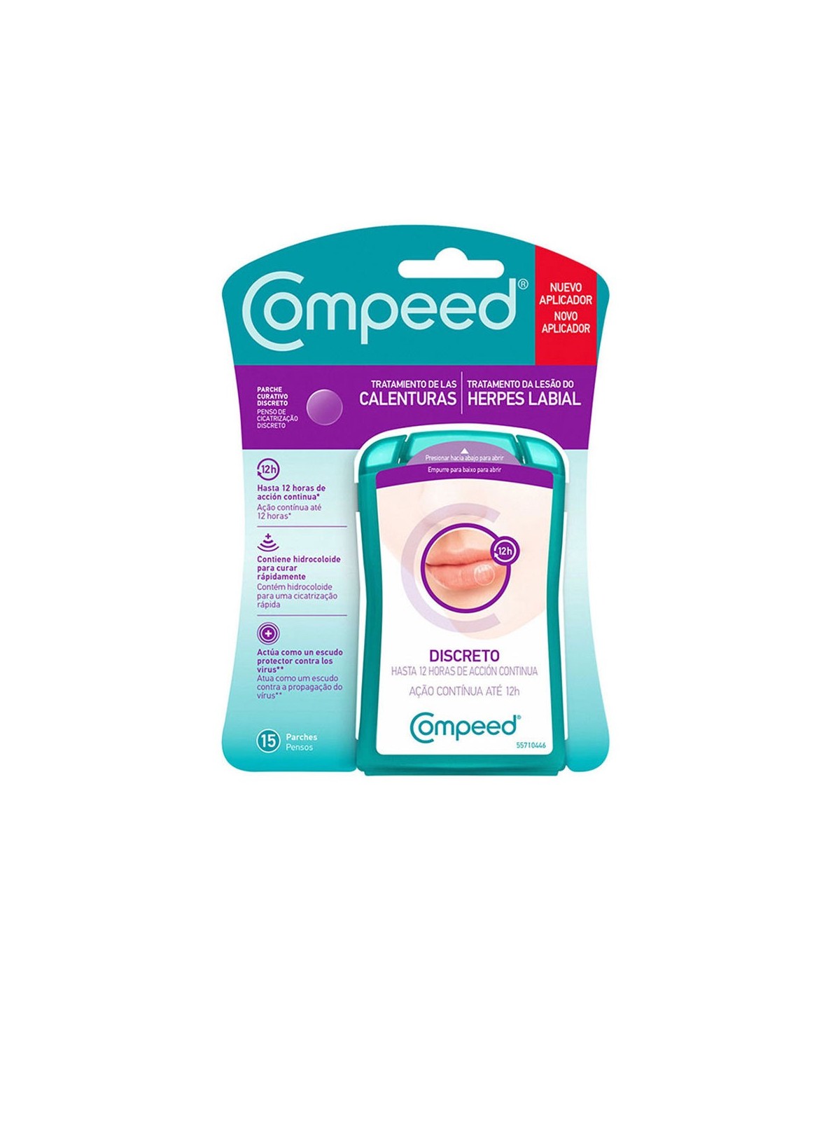 Compeed Cerotti Invisibili per Herpes Labiale 15 Cerotti Unisex