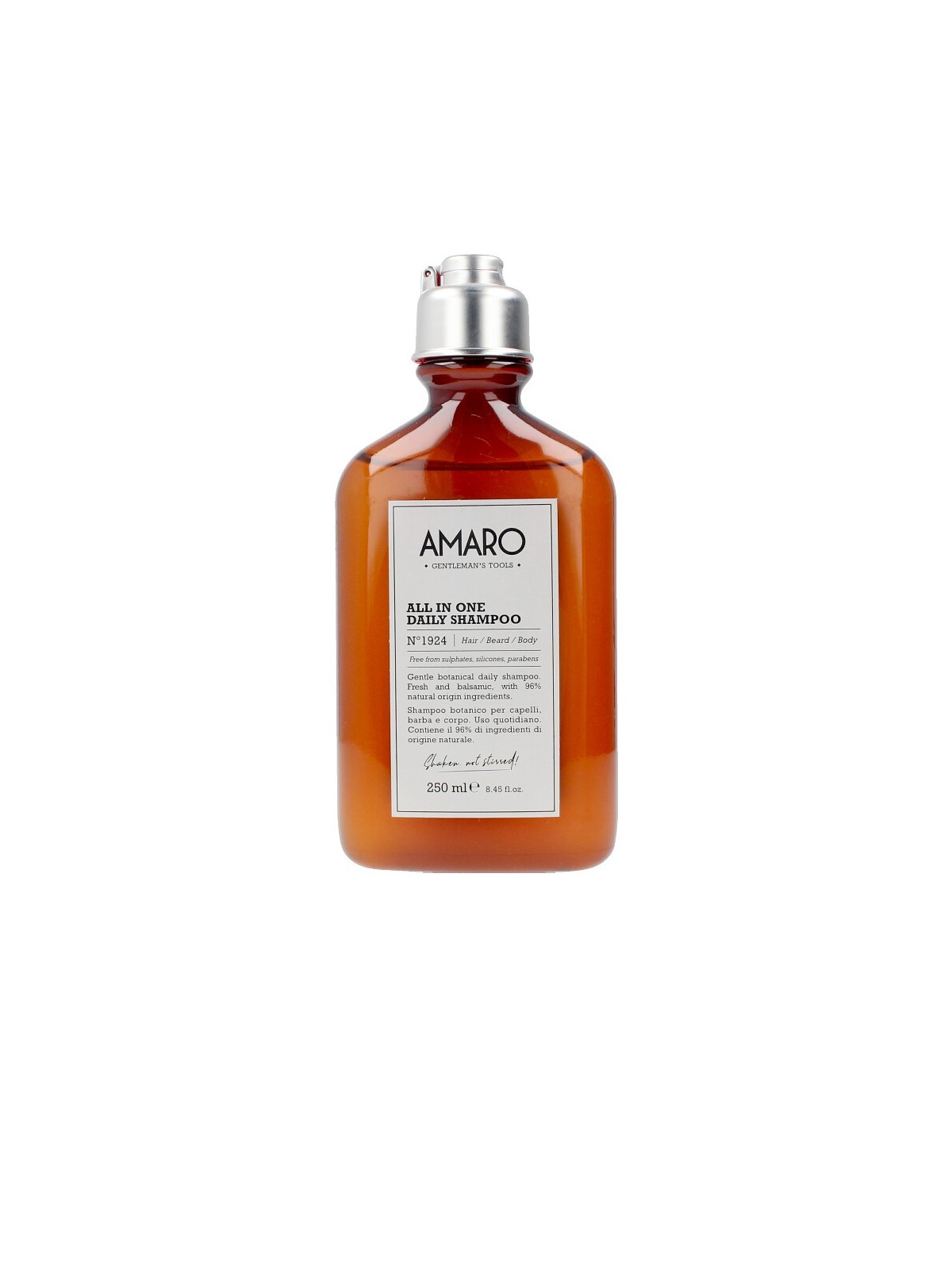 Farmavita AMARO all in one daily shampoo n1924 hairbeardbody 250ml uomo